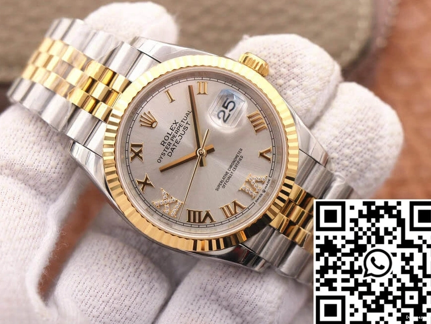 Diamond Yellow Gold Rolex EW Dial Datejust M126233-0031 Factory 0503